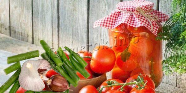 Фото рецепта томатов с чесночными стрелками