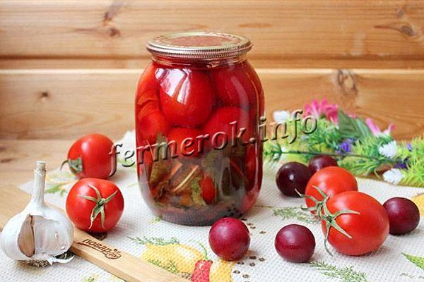 Retsept marinovannyh sliv s pomidorami bez sterilizatsii