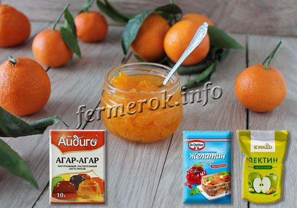 Для приготовления Апельсинового джема обычно используют разные загустители вроде агар-агара, пектина или желатина